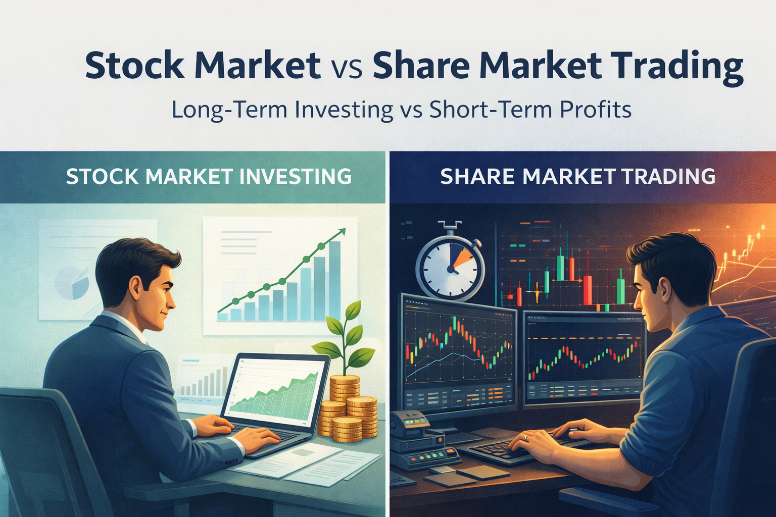 Stock Market Vs Share Market Trading